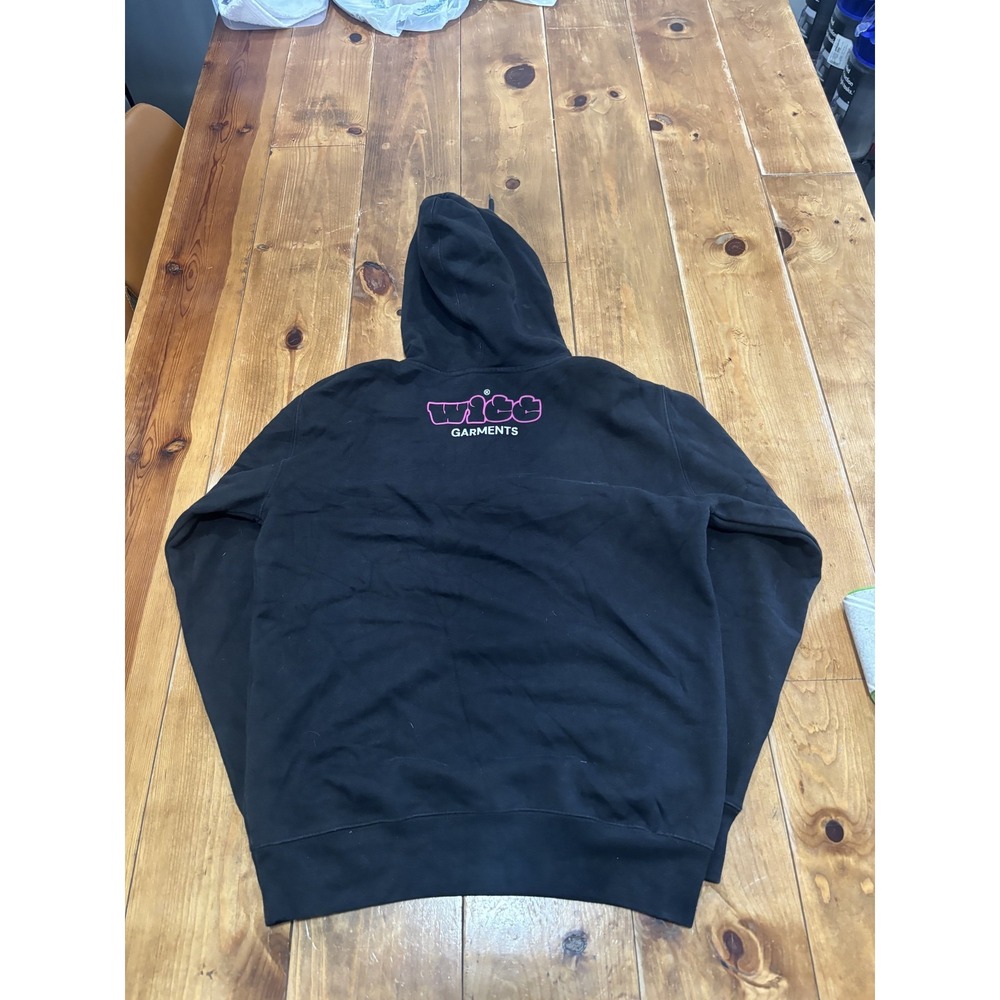 WCC Garments Men's Black Organic Cotton Pullover Hoodie Size M Made in London - Picture 3 of 3